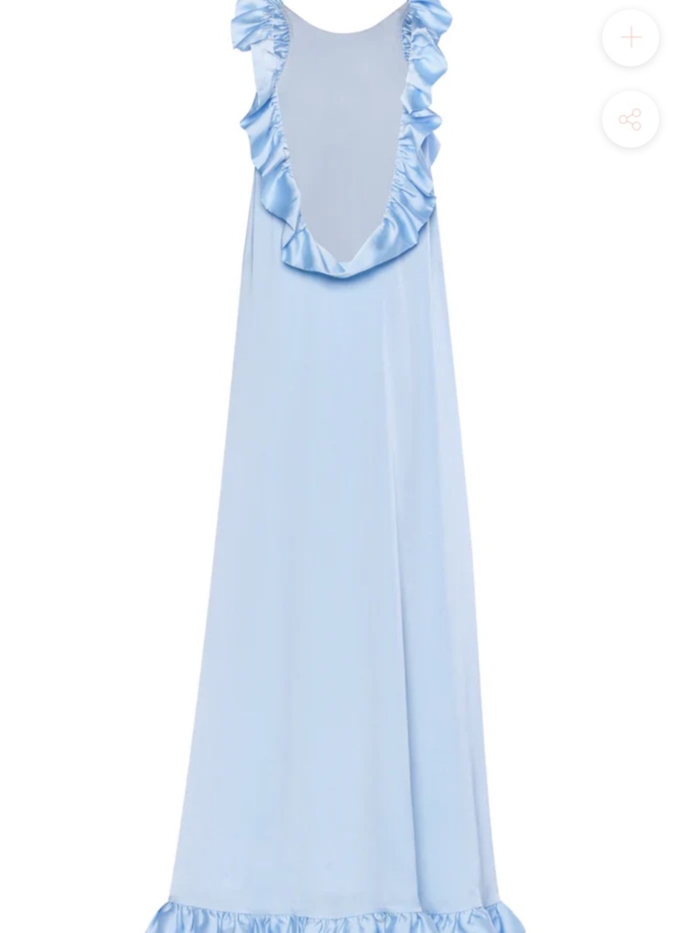 Light Blue Ruffle Maxi Dress - Picture 3 of 16